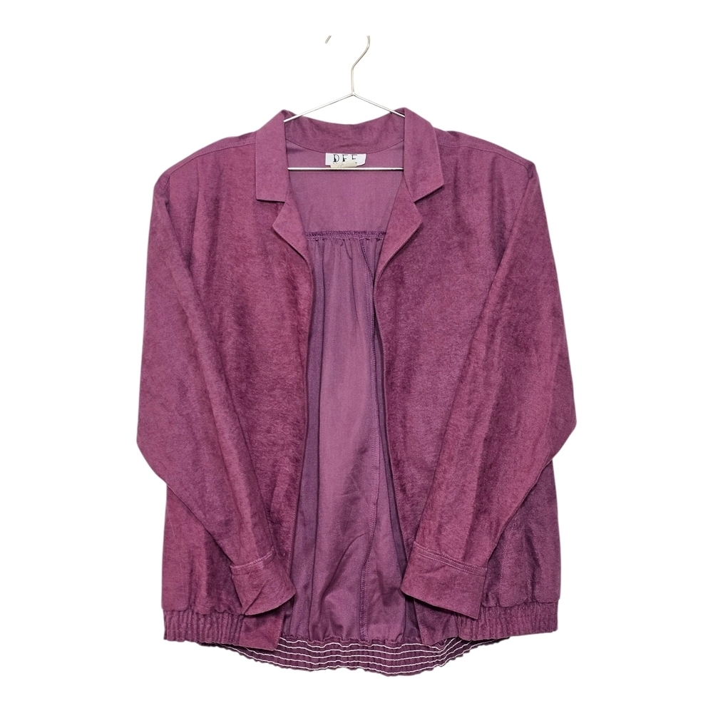 Vintage Dee California Cardigan Jacket Size  Small Open Front  Purple